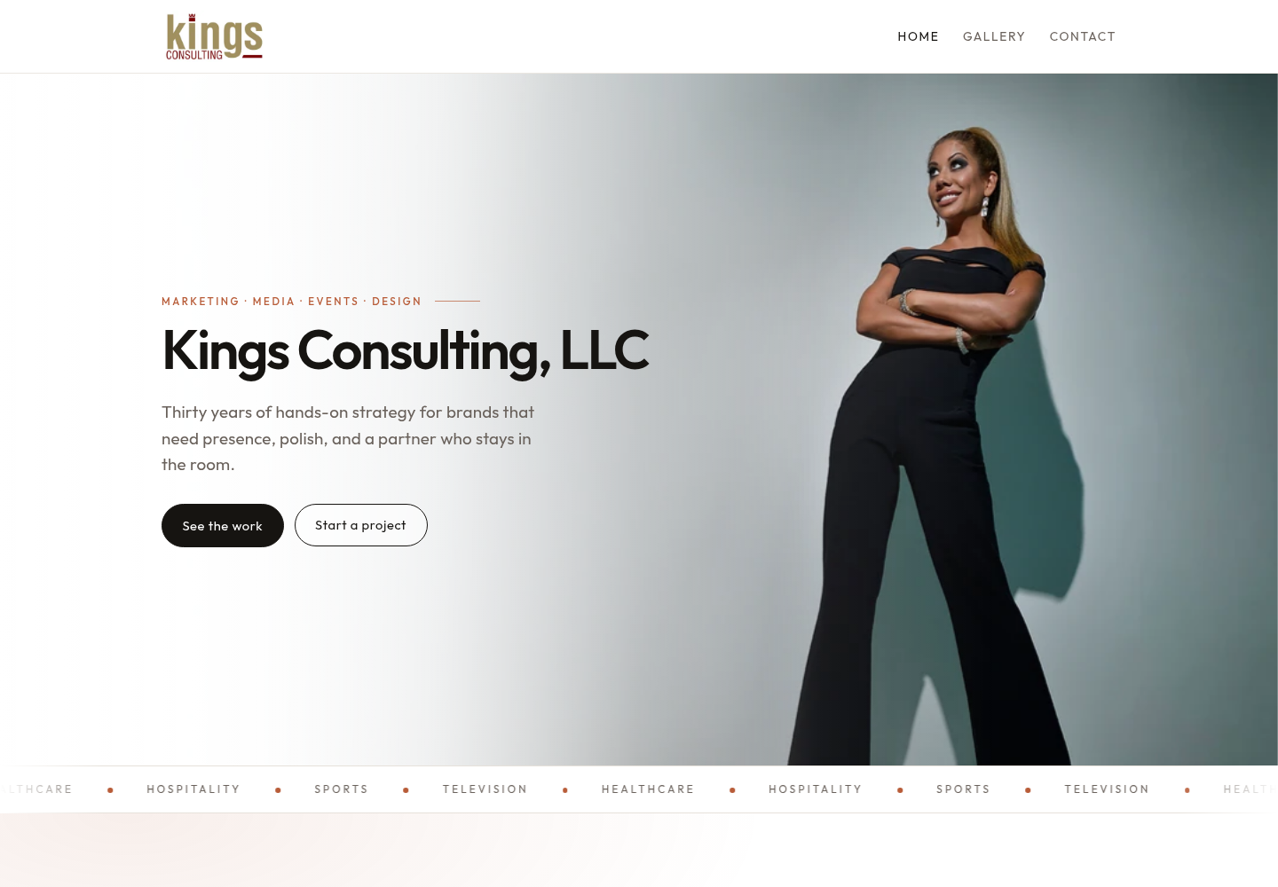 Kings Consulting website desktop preview